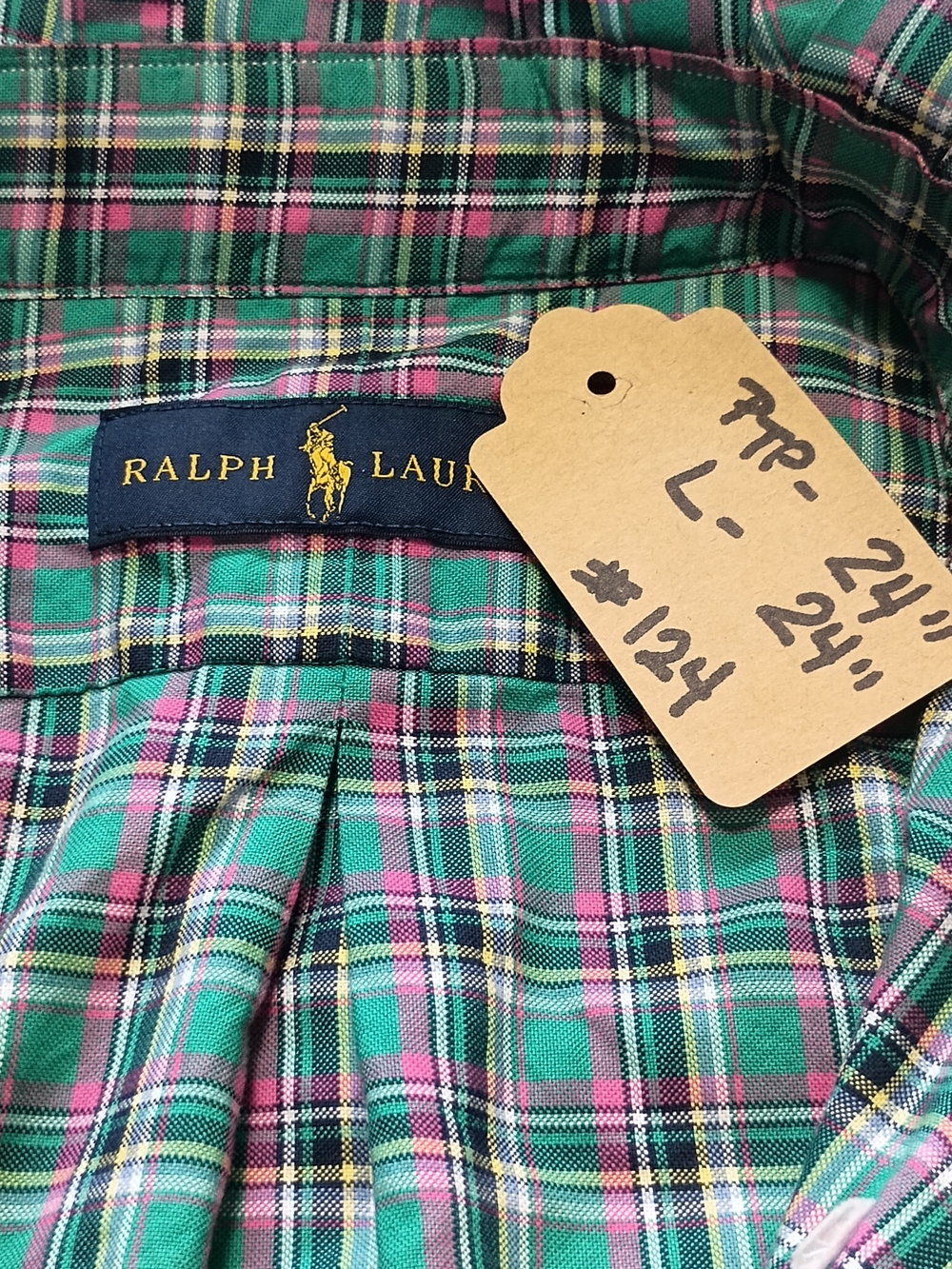 Upcycled Women's Ralph Lauren Ruffled Collar Shirt #124 - Picture 7 of 9